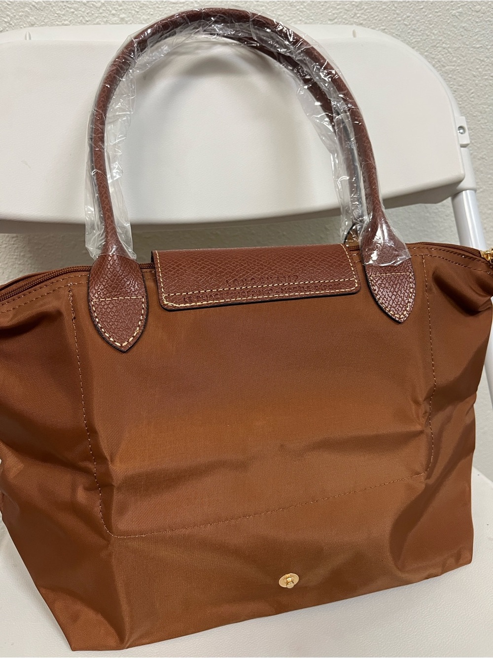 Longchamp Medium Cognac Tote Bag in Brown - Picture 3 of 8